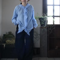 Veritecoeur / LTD-187 フリルブラウス  BLUE