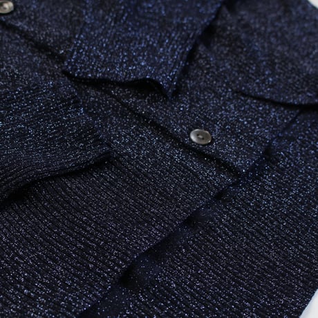 ( g ) グラム /g_685  / LAME MODAL SIDERIBBON CARDIGAN