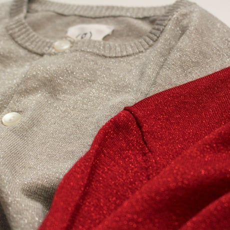 ( g ) グラム /g_685  / LAME MODAL SIDERIBBON CARDIGAN