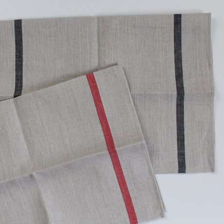 fog linen work / リネン ライン入り キッチンクロス(厚地)