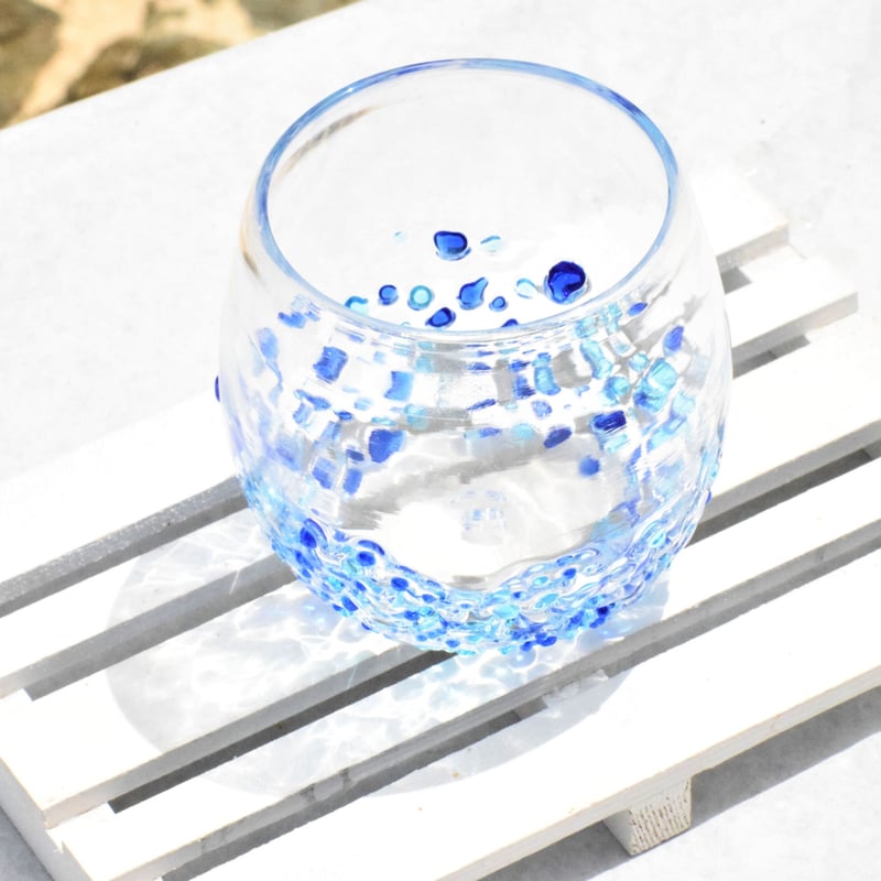 つぶつぶ丸グラス（青系） | てぃだ工房 Online Store