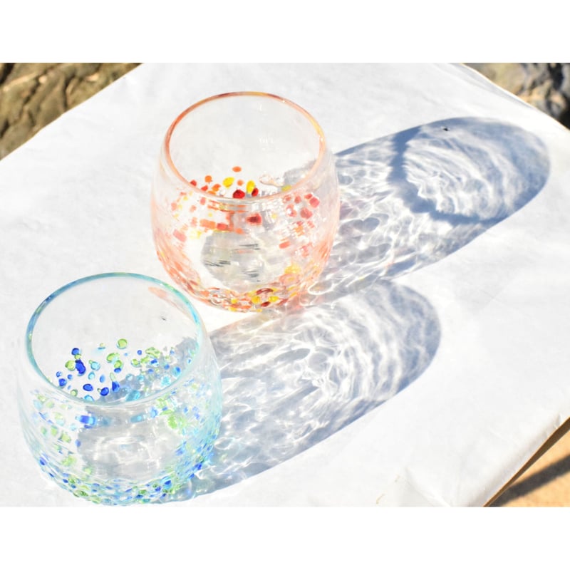 つぶつぶ丸グラス（オレンジ系） | てぃだ工房 Online Store