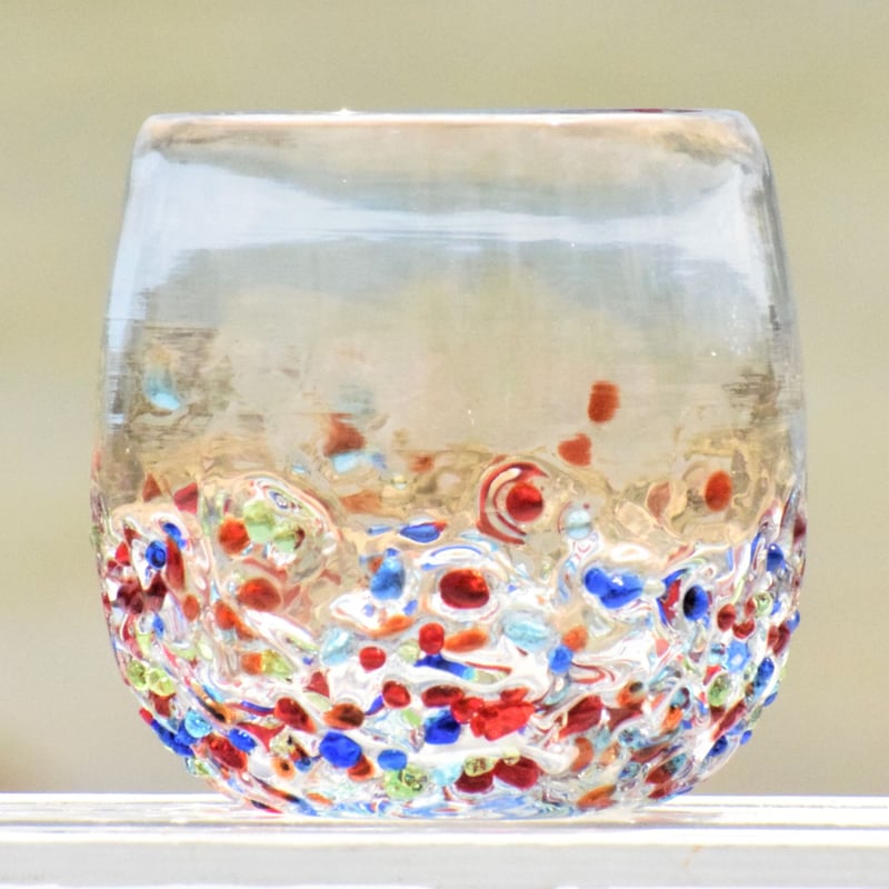 つぶつぶ丸グラス（オレンジ系） | てぃだ工房 Online Store