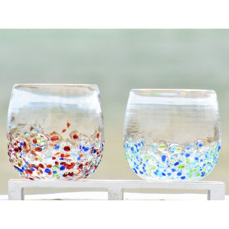 つぶつぶ丸グラス（オレンジ系） | てぃだ工房 Online Store