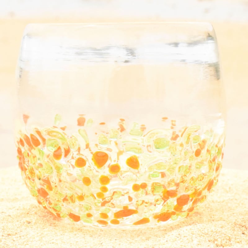 つぶつぶ丸グラス（オレンジ系） | てぃだ工房 Online Store