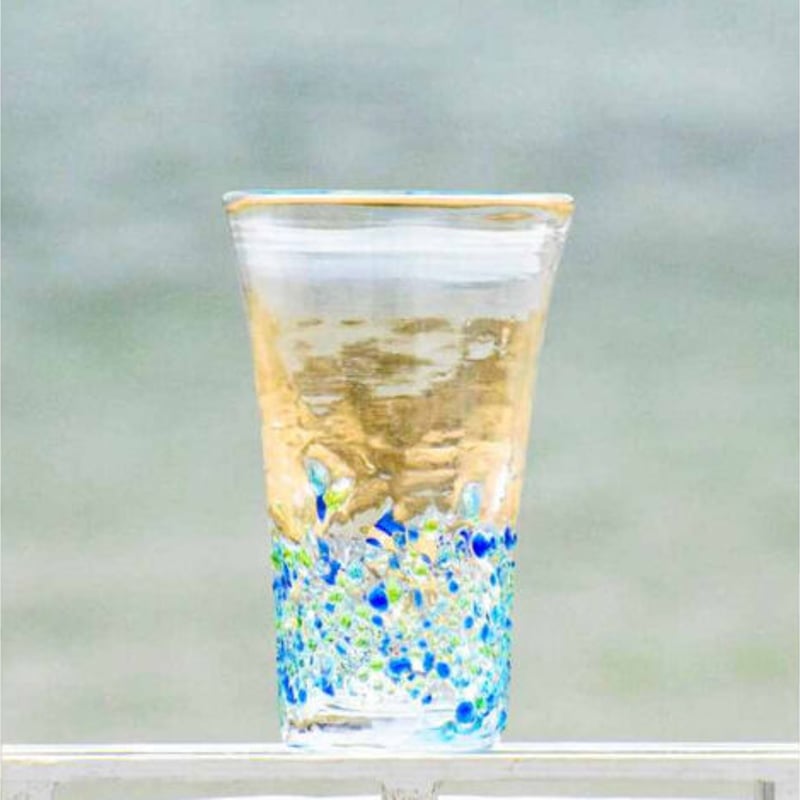 200ccつぶつぶビアグラス（青系） | てぃだ工房 Online Store