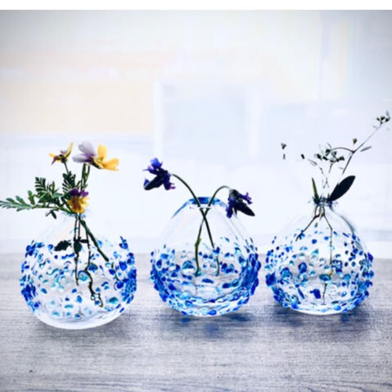 つぶつぶ一輪挿し（青系） | てぃだ工房 Online Store