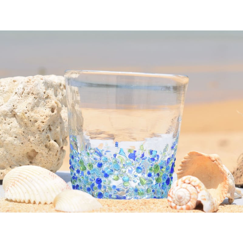 つぶつぶロックグラス（青系） | てぃだ工房 Online Store