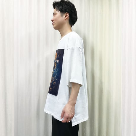 TAKAYUKI TAZAWA シルエットデザインBIG Tシャツ/WHITE