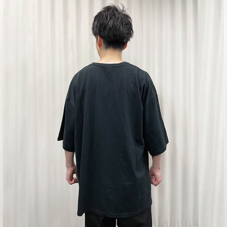 TAKAYUKI TAZAWA シルエットデザインBIG Tシャツ/BLACK