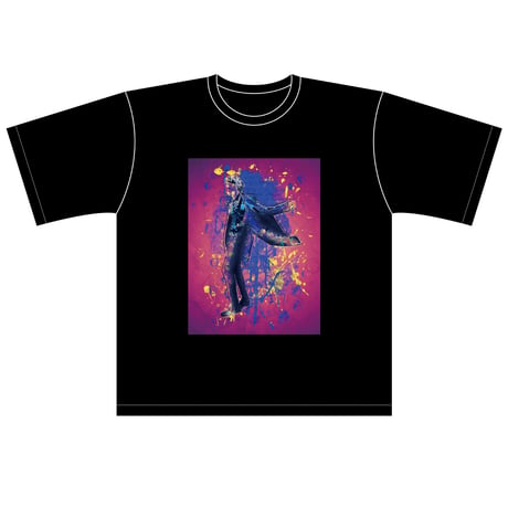 TAKAYUKI TAZAWA シルエットデザインBIG Tシャツ/BLACK