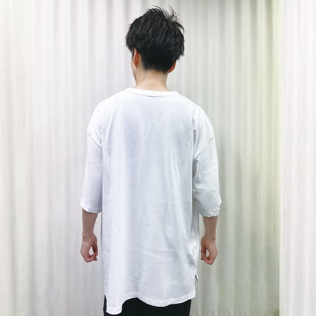 TAKAYUKI TAZAWA シルエットデザインBIG Tシャツ/WHITE