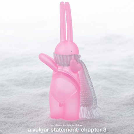 mr clement sofubi sculpture / a vulgar statement chapter 3: pink frosted glass finish