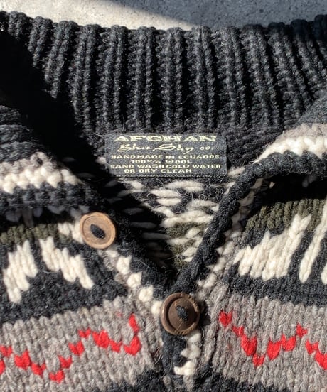 AFGHAN BlueSky co. ECUADOR KNIT with collar