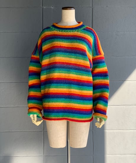 MULCH COLOR STRIPE ECUADOR KNIT PULLOVER