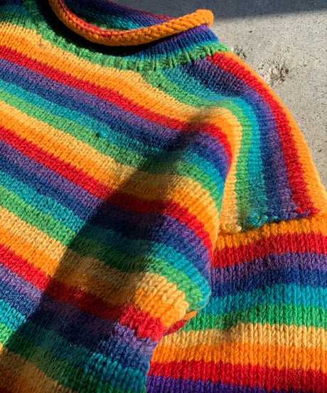 MULCH COLOR STRIPE ECUADOR KNIT PULLOVER