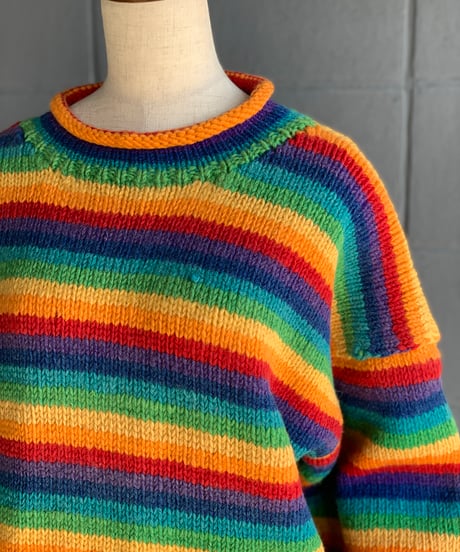MULCH COLOR STRIPE ECUADOR KNIT PULLOVER
