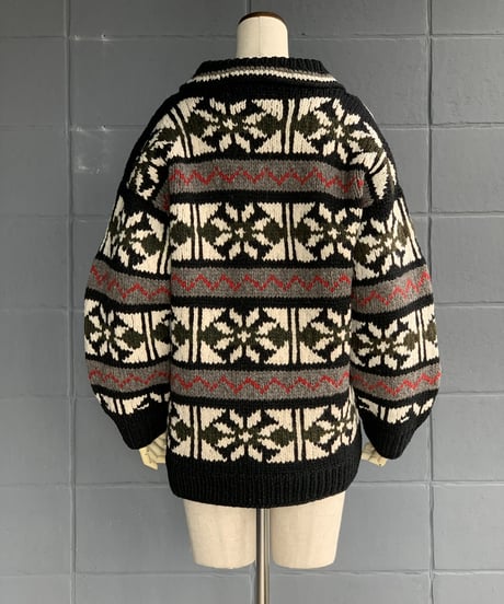 AFGHAN BlueSky co. ECUADOR KNIT with collar