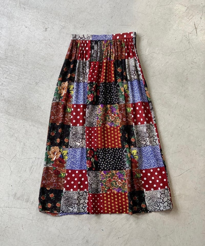 sheer patchwork print skirt | YURT sheer patchwork print skirt | YURT