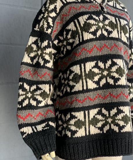 AFGHAN BlueSky co. ECUADOR KNIT with collar