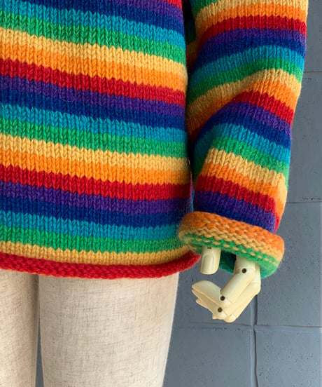 MULCH COLOR STRIPE ECUADOR KNIT PULLOVER