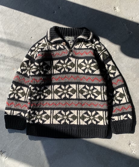AFGHAN BlueSky co. ECUADOR KNIT with collar