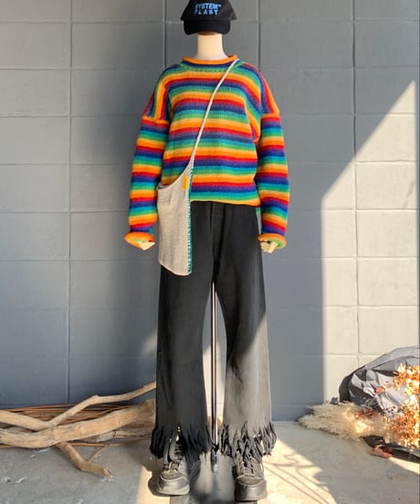 MULCH COLOR STRIPE ECUADOR KNIT PULLOVER