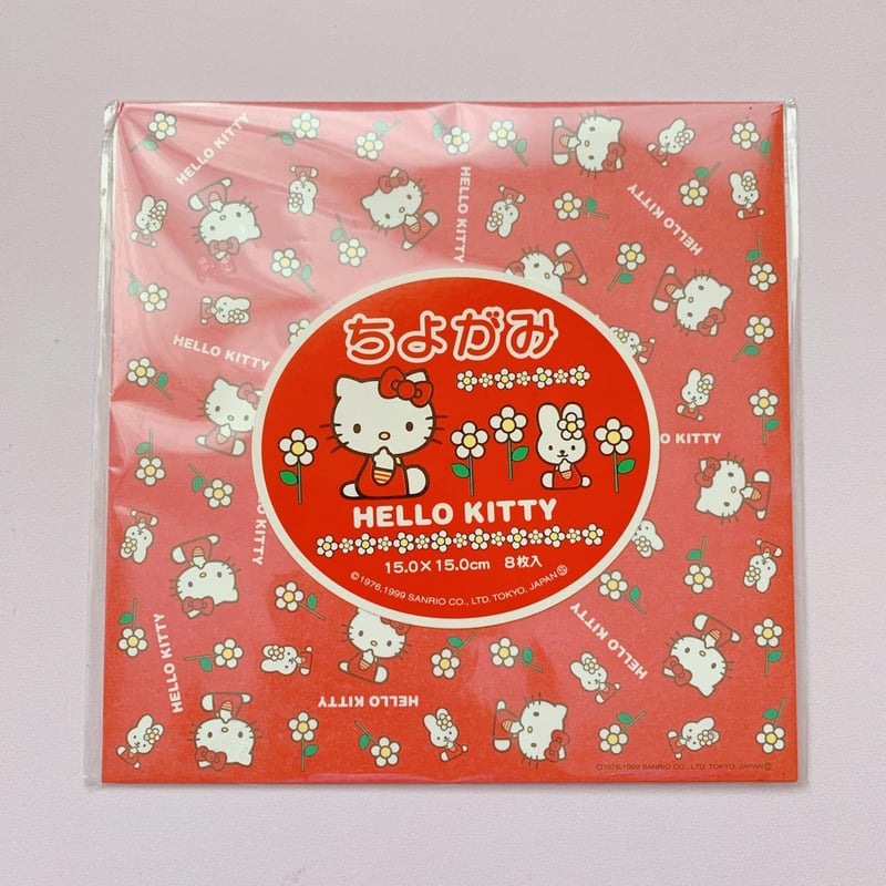 ハローキティ ちよがみ　昭和レトロ ハローキティ🍎ちよがみ | 🍨ファンシー文具ねむ🍨