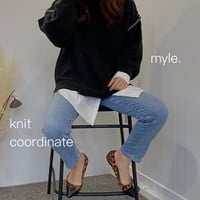 ハンドステッチハイネックニットプルオーバー