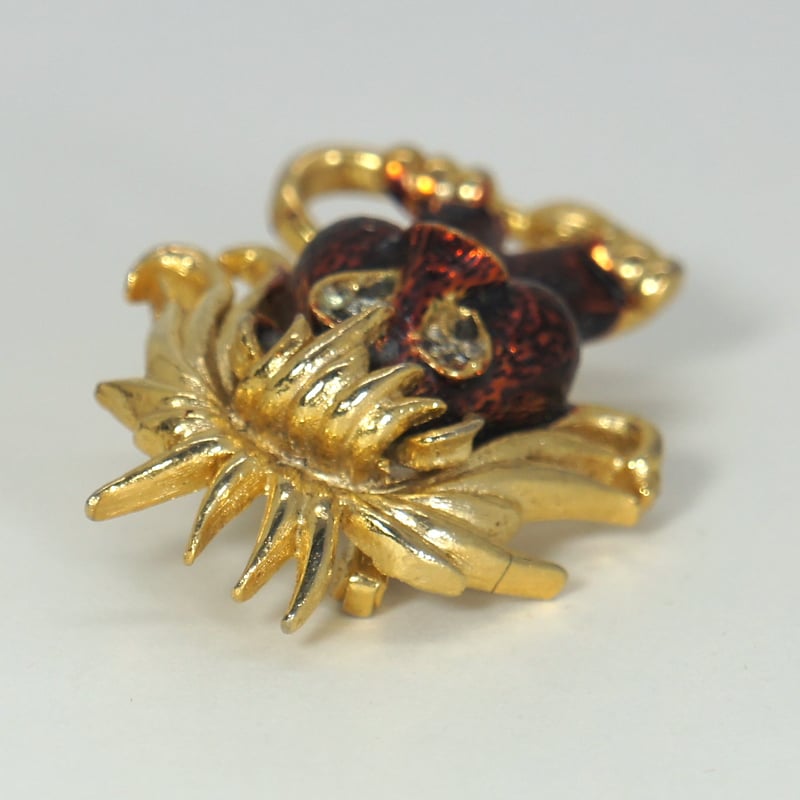 ラインストーン ブローチ SPHINX スフィンクス ライオン 犬 ブロー