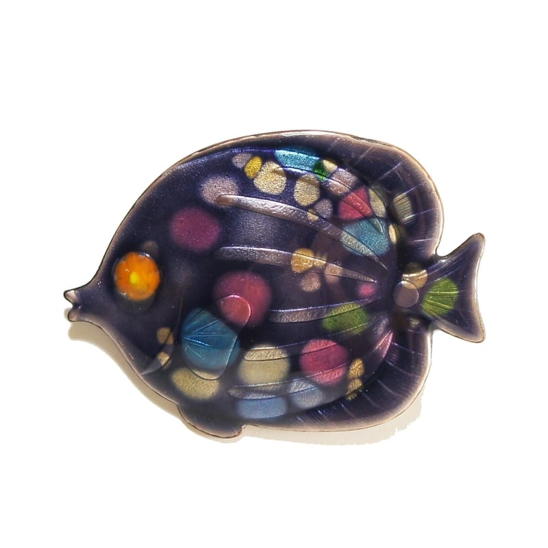 七宝焼 ブローチ 熱帯魚 日本製 七宝焼き KB00051 | Tyrr ジュエリー