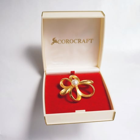 corocraft コロクラフト デザイン パール ブローチ ゴールド  ヴィンテージ  アンティーク CORO コロ　BC000010a