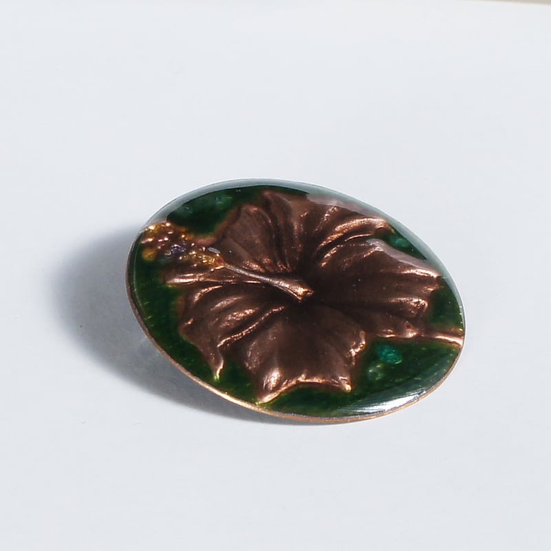 日本製 七宝焼 ブローチ ハイビスカス 七宝焼き KB00128 | Tyrr