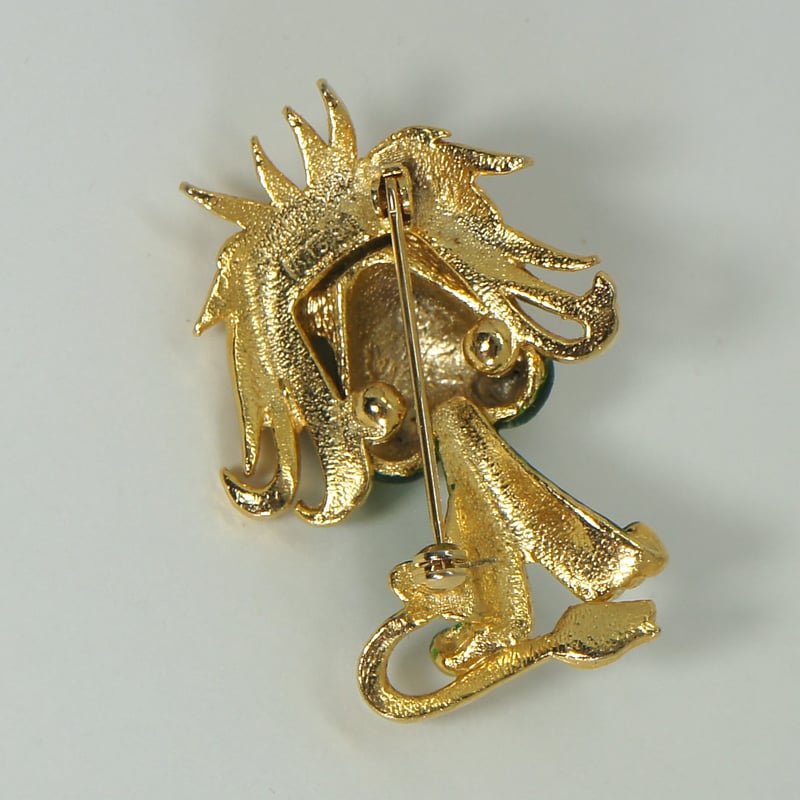 ラインストーン ブローチ SPHINX スフィンクス ライオン 犬 ブロー