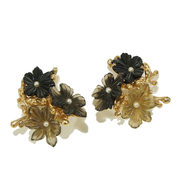 Orena Paris オレナ イヤリング ベビーパール フラワーブーケORENA