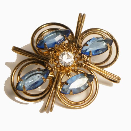 英国 ヴィンテージ オールドラインストーン ブローチ アンティーク　Tyrr