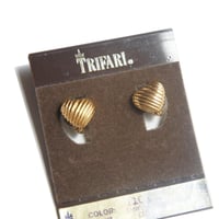 Trifari トリファリ ストライプハート イヤリング TRIFARI アンティーク Tyrr ET00006