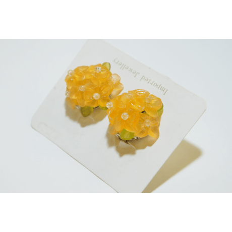 西ドイツ　ヴィンテージ　紫陽花　あじさい　イヤリング　Tyrr