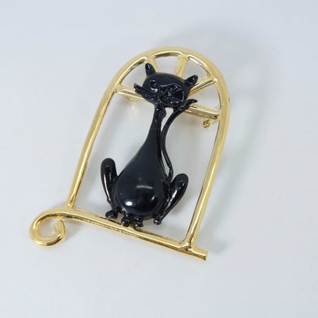 ULTRA CRAFT 窓際の猫 ブローチ ウルトラ 子ねこ Ultre USA ヴィンテージ アンティーク　BU00003