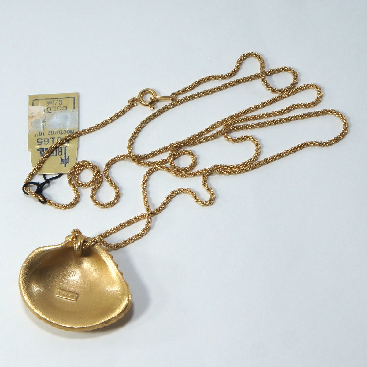 ゴールド ペンダント ネックレス シェル モチーフ 二枚貝 Trifari