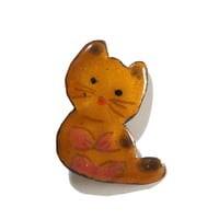 日本製 七宝焼 子猫　ブローチ　七宝焼き　子ねこ