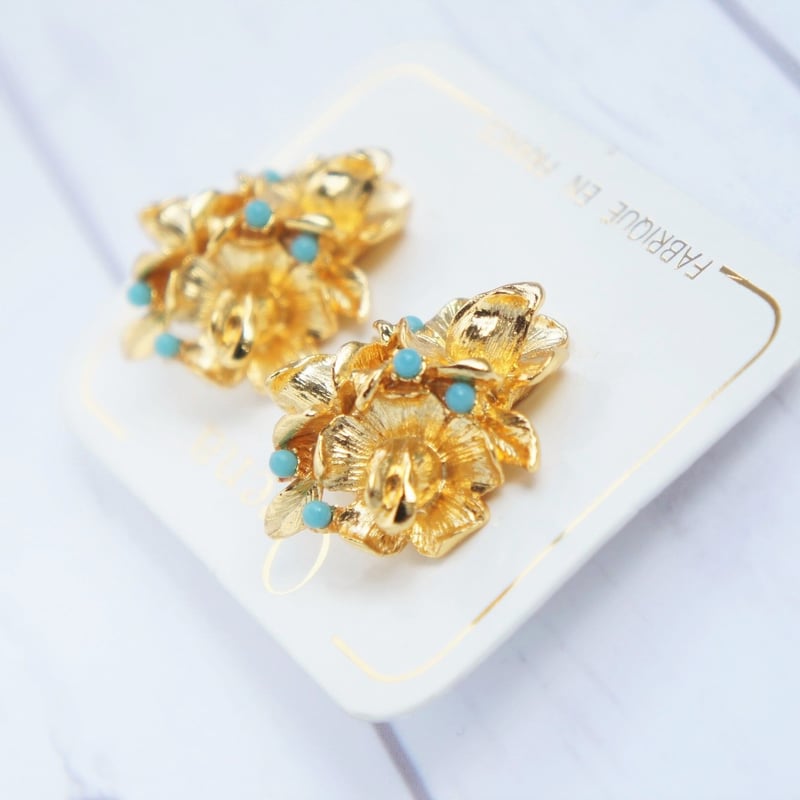 美品 JLS paris ヴィンテージ ブローチ イヤリング フラワーブーケ 美品 JLS paris ヴィンテージ ブローチ イヤリング フラワー