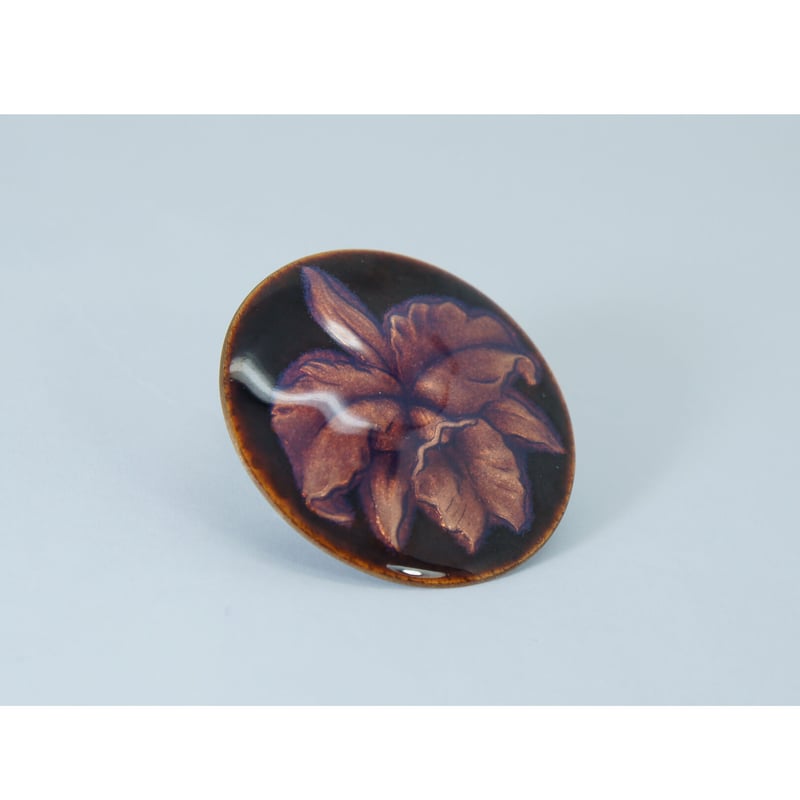 日本製 七宝焼 カトレア ブローチ 七宝焼き | Tyrr ジュエリー