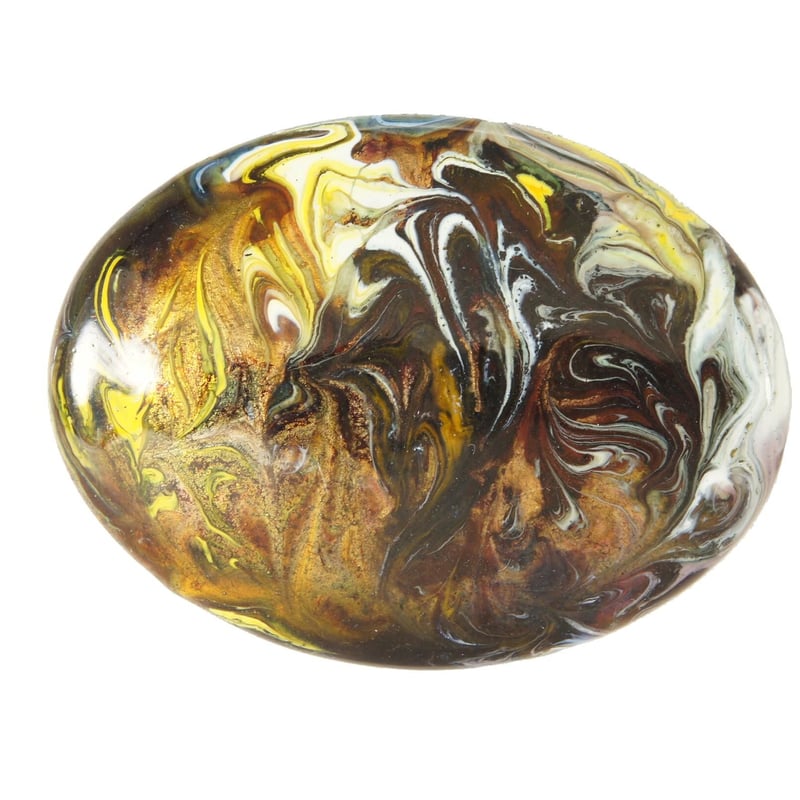 七宝焼 日本製 七宝焼 マーブル窯変 大きなブローチ 七宝焼き | Tyrr