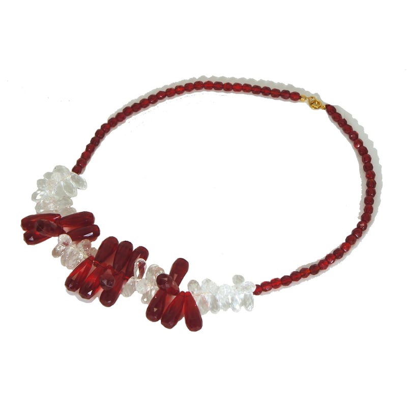 レトロ 英国 オールドガラス アクリル ネックレス ヴィンテージ