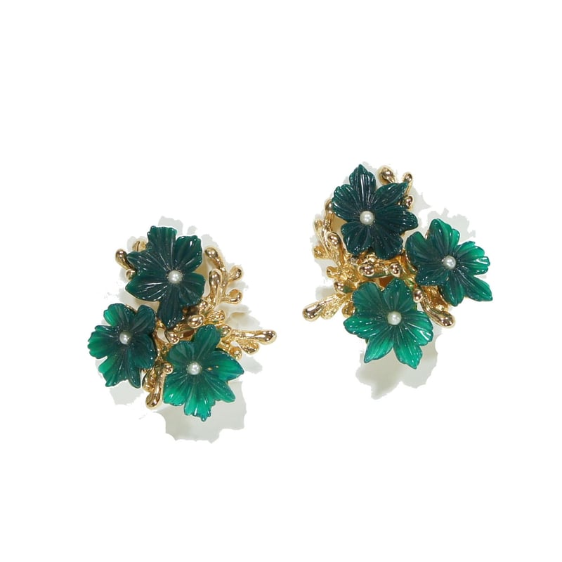 Orena Paris オレナ イヤリング ベビーパール フラワーブーケORENA