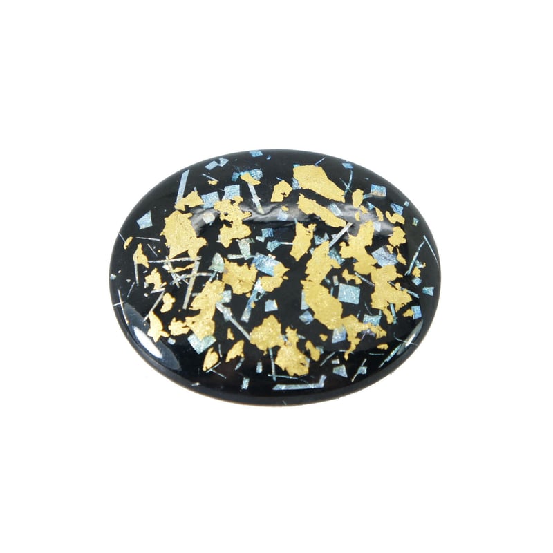 カルロフ邸　レア土地7枚　1枚Foil 日本製 七宝焼 ゴールドダストシリーズ 円方形 ブローチ 七宝