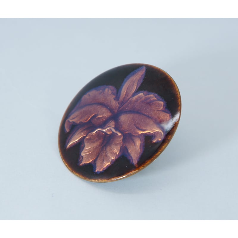 日本製 七宝焼 カトレア ブローチ 七宝焼き | Tyrr ジュエリー & 雑貨