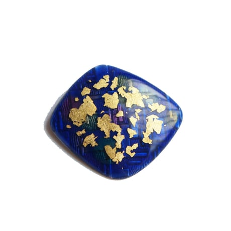 日本製 七宝焼  ゴールドダスト 金箔　ブローチ　七宝焼き　かめれおん　KB00084
