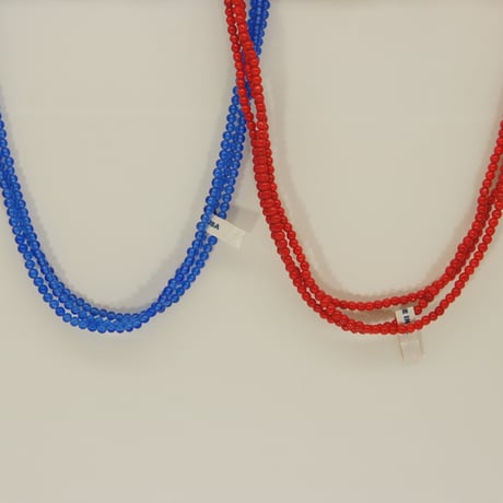 ３連 オールドガラス ネックレス スワロフスキー クリスタルガラス クラスプ  USA ヴィンテージ アンティーク　NW00011